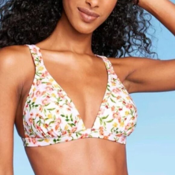 NWT Triangle Floral Swim Top Shade & Shore - Picture 1 of 2